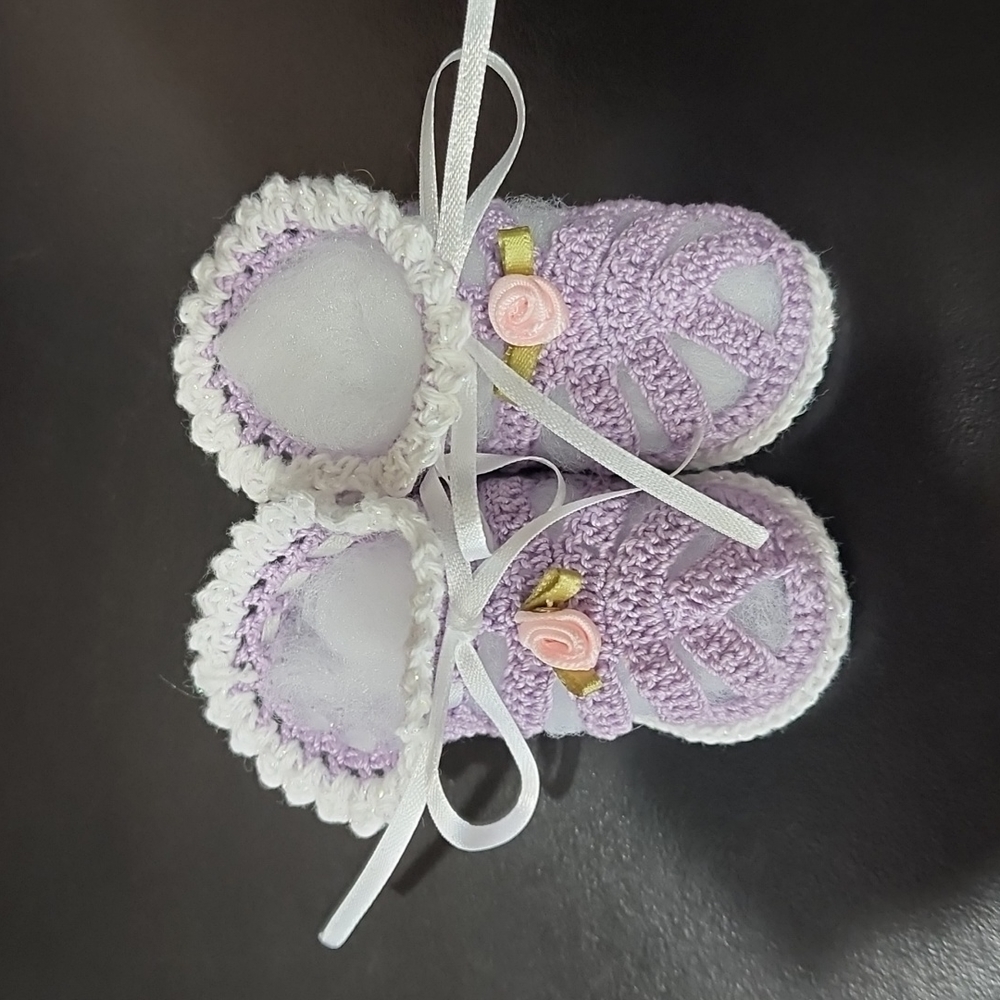 Newborn Crocheted Baby Booties